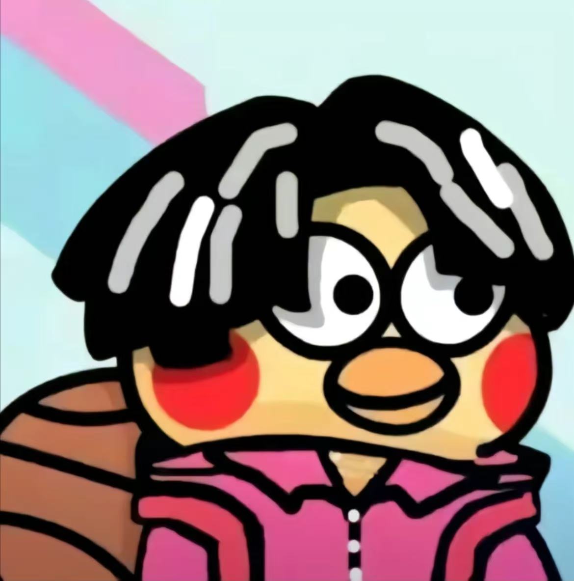 IKun mascot in pink outfit